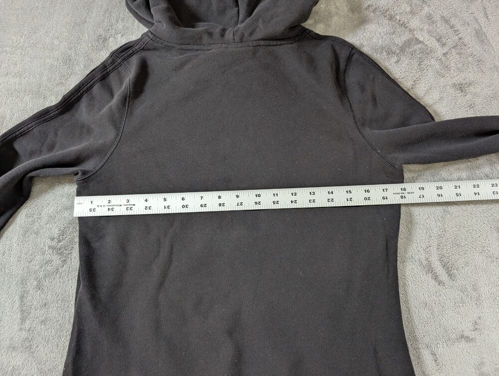 Adidas Hoodie Womens M Black Pullover Sweatshirt Gold Logo - Picture 9 of 10